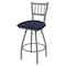 Holland Bar Stool Co 25" Swivel Counter Stool, Nickel Finish, Graph Anchor Seat X810 - alternate 1